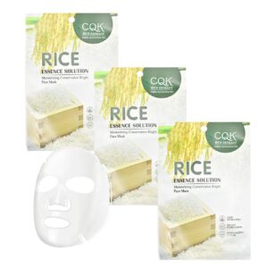 Mascarilla cqk de arroz en sobre color blanco