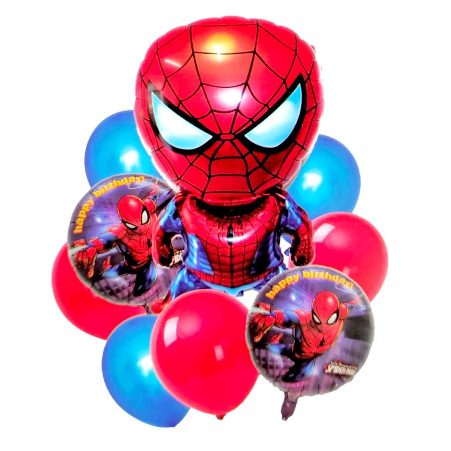 Set de 9 globos metálicos presentación Spider Man Bebé – Mode GT