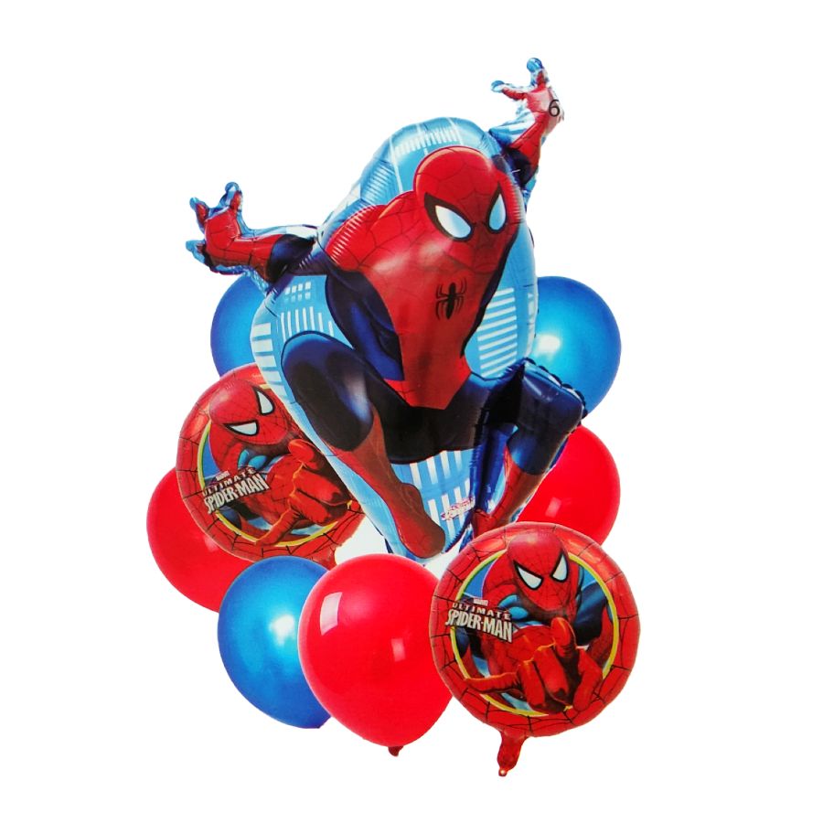 Set de 9 globos metálicos presentación Spider Man – Mode GT