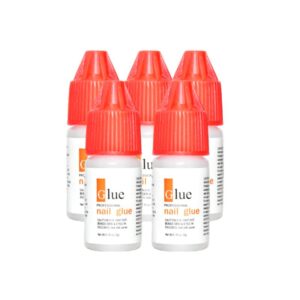 Kit de 5 Pegamentos Nail Glue Professional 3G Tapa Roja